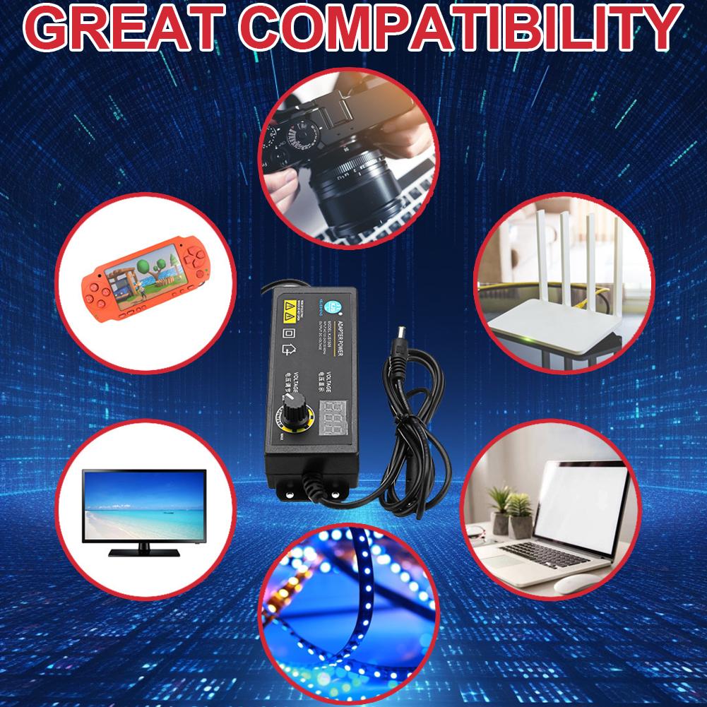 3-36V 60W Power Switching Adapter US Adjustable Power Adapters Universal Charger Switch Power Supply Adatpor for Game Player