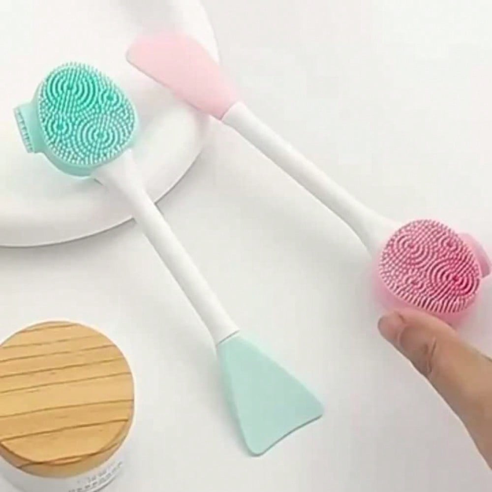 1Pcs Facial Cleansing Brushes Includes a Dual-Headed Brush for Facial Cleansing And a Nose Brush. A Multifunctional Dual-Headed Brush