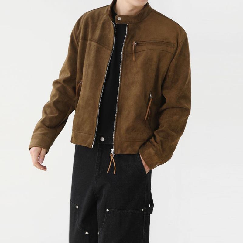 Krátká bunda se stojáčkem Pánská Jarní Volný Top Korejský Styl Trendy Bunda