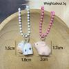 Fluffy Cute Pink Pig Keychains Sheep Capybara Otter Resin Mini 3D Animal Key Ring Holder Bag Charms Car Pendants Gift