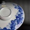 Jingdezhen Hand-Painted Blue & White Stoneware Teacup with Lid & Metal Infuser