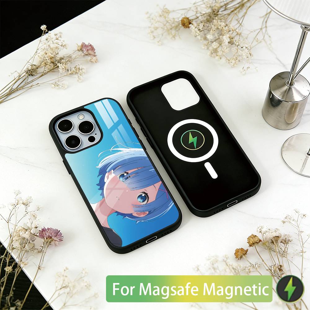 Rem R-Re Anime Z-Zero  Phone Case For iPhone17,16,15,14,13,12,11 Plus,Pro Magnetic For Magsafe Wireless Charging