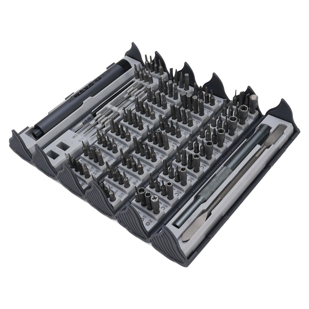 124 in 1 Electric Screwdriver Set Cordless Rechargeable Screwdriver Repair Tool Kit with Storage Box for Electronics Phone Camera Laptop