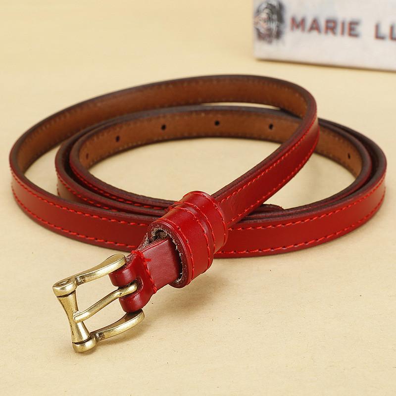 Leather Genuine Womens Casual Belt Alloy Buckle Daily Party Wear Decoration