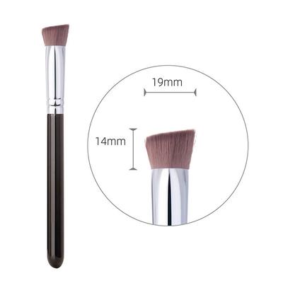 Pincel corrector triangular en ángulo, pincel iluminador de contorno, pincel corrector de pelo sintético, pincel de maquillaje, pincel de base sin rastro