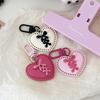 1PC Keychain Initial Pendant For Bags Backpacks Key Accessory Bowknot Creative Plastic Portable Heart Gift Colourful Lightweight
