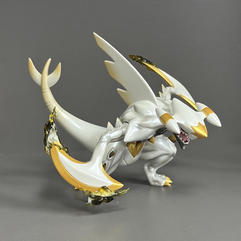 Bkm Pokemon Anime Doll Decorative Model Mega Garchomp Two Colors Gk Action Figures Pvc Statue Toy Gift For Children Boy Birthday Poseable Articulated