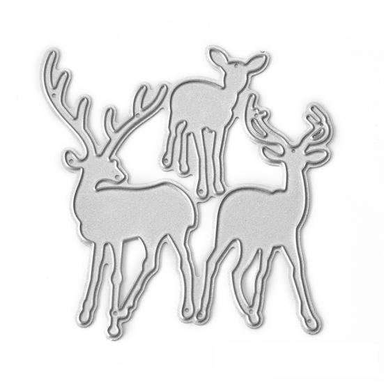 Weihnachten Hirsch Schablone Metall Stanzformen DIY Scrapbooking Album Handwerk Dekor
