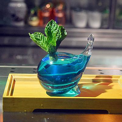 230 ml Clear Whale Mixed Drink Cocktail Glas Bar Party Personlig Dryckesartiklar Glas Populär Fish Shape Smoothie Juice Cup