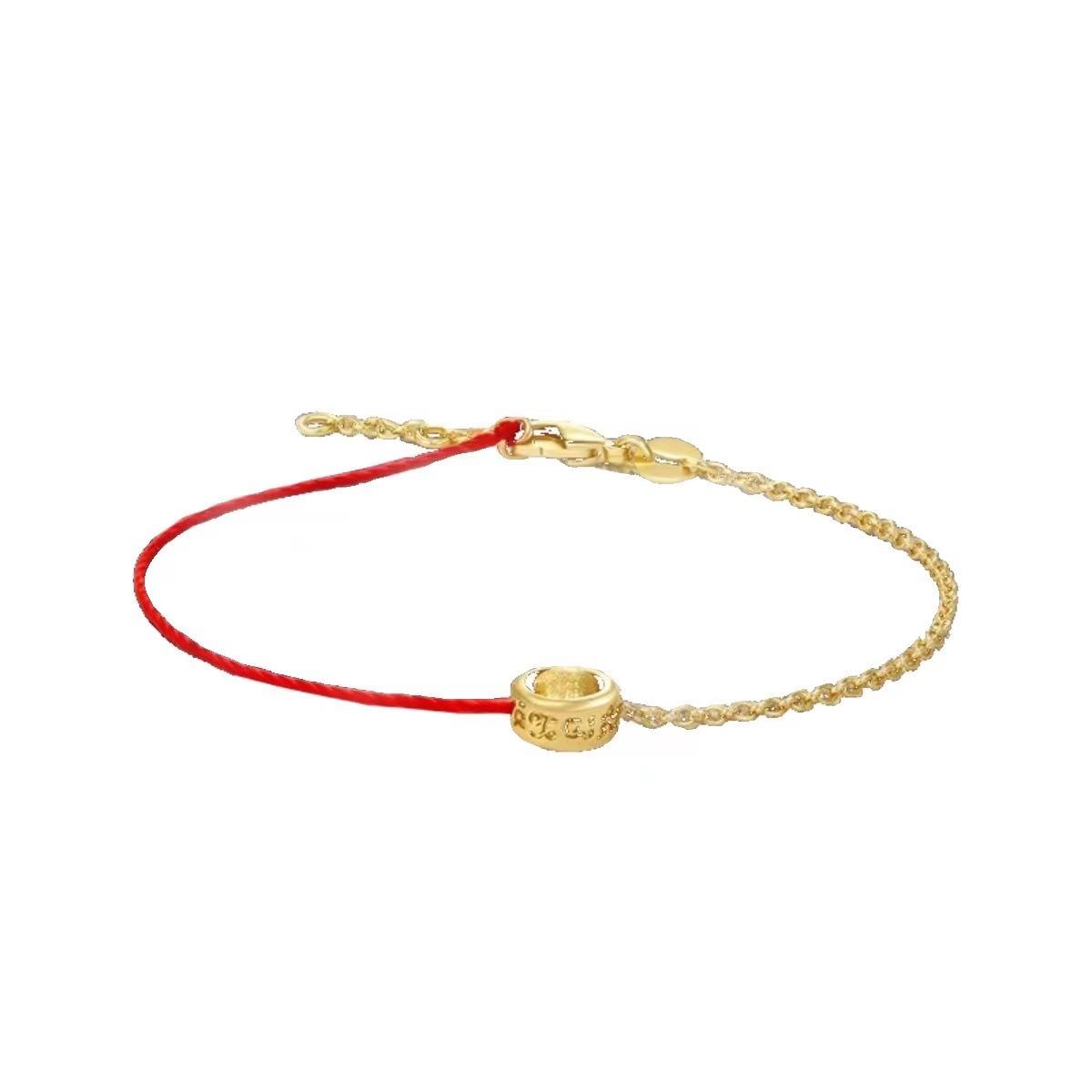 

Женский модный простой браслет с вращающимися бусинами