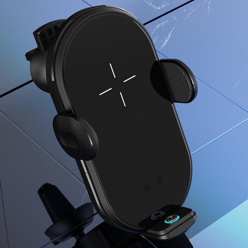 15W Magnetic Charging Holder for 15 14 13 12 Glass Panel Stand Auto Clamping Car Air Vent Phone Wireless Charging Stand