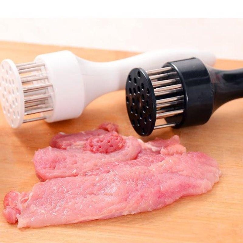 Professional Meat Tenderizer Stainless Steel Needles Non Slip Handle For Tenderizing Steak Pork Beef Faster Marinade Absorption