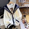 Damenjacke Herbst Locker Sanfter Wind All-Match College-Stil Strickjacke