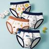 4Pc/Lot Children's Cute Cartoon Panties Boys Pure Cotton Underwear Soft Colorful Underpants Briefs