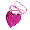 Creative Zipper Backpack for Kids: Sequin Heart Crossbody & Coin Pouch for Little Girls - Cute and Girly Design