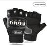 Men's Motorcycle Riding Gloves with Stainless Steel Hard Shell and Anti-Fall Protection for Mountain Biking