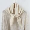 Versatile Striped Wool Knitted Triangle Scarf Women Fashion Wool Scarf Shawl Winter Warm Soft Knitted Hood Scarf Shawl Neck Wrap