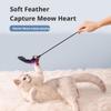 Cat Interactive Wand Colorful Feather Chicken Feather Cat Stick Bell Portable Creative Fashion Novelty Pet Cat Supplies