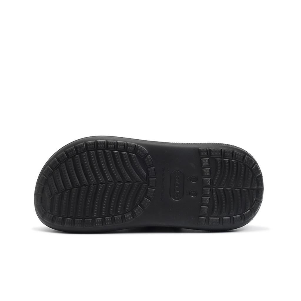 Crocs Classic Crush EVA Dark Night Gothic Gothic Bow Fashion Hole Shoes Women's Black