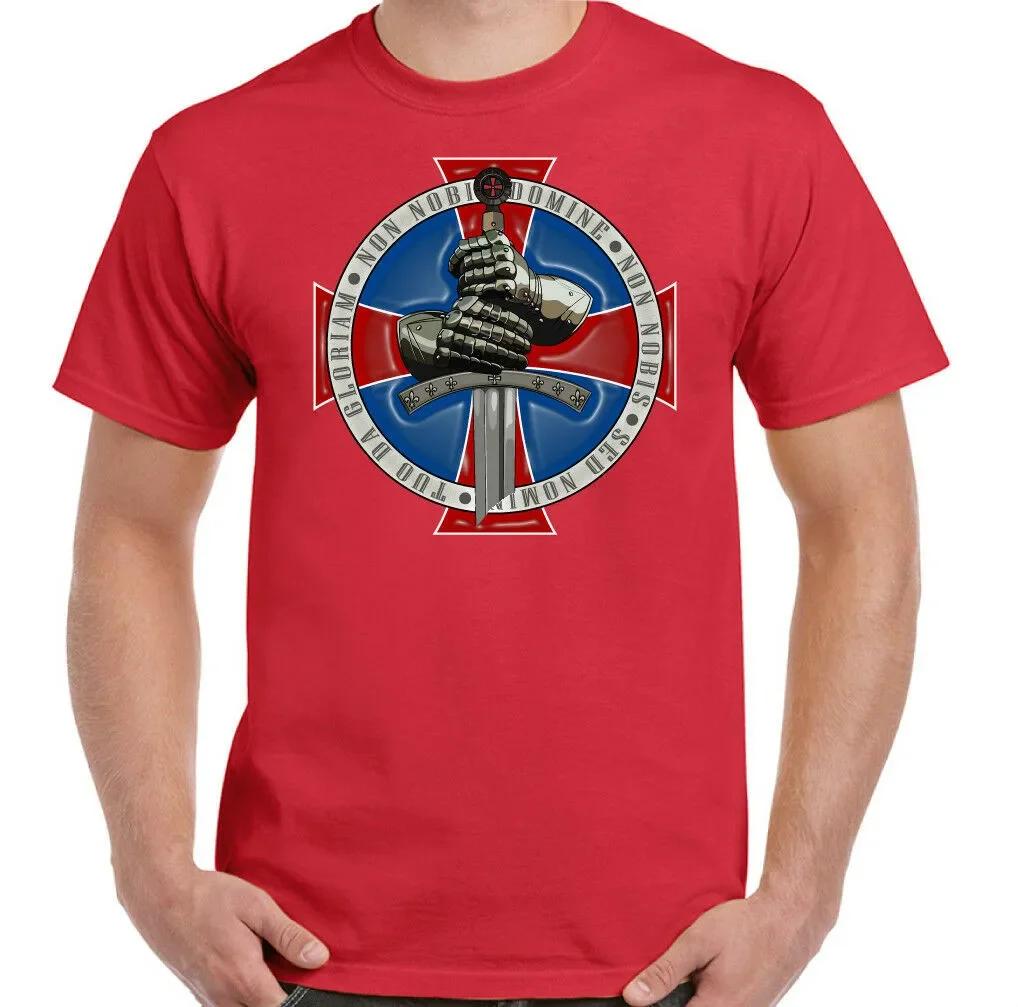 Knights Templar The Crusader Cross Badge TShirt 100 Cotton ONeck Summer Short Sleeve Casual Unisexs Tshirt Size S3XL