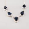 London Blue Topaz Gemstone Silver Bracelet 925 Sterling Silver Handmade Necklace Partywear Necklace RN-1-10