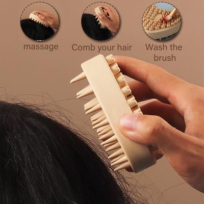 Kopfhautmassagegerät Silikon Shampoo-Bürste für nasses und trockenes Haar Weiches flexibles Kopfmassagegerät Sauberes Haar Entspannung Schuppen
