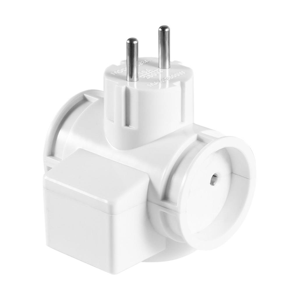 Compactly Eu Plugs Adapter Converts Single Outlet to Triples Socket Travel Plugs for International Travel 16A Expander