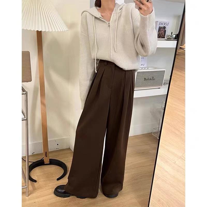 

Новый дизайн вязаный кардиган на молнии с капюшоном женский осенне-зимний новый свободный повседневный короткий свитер-жакет One size бежевый