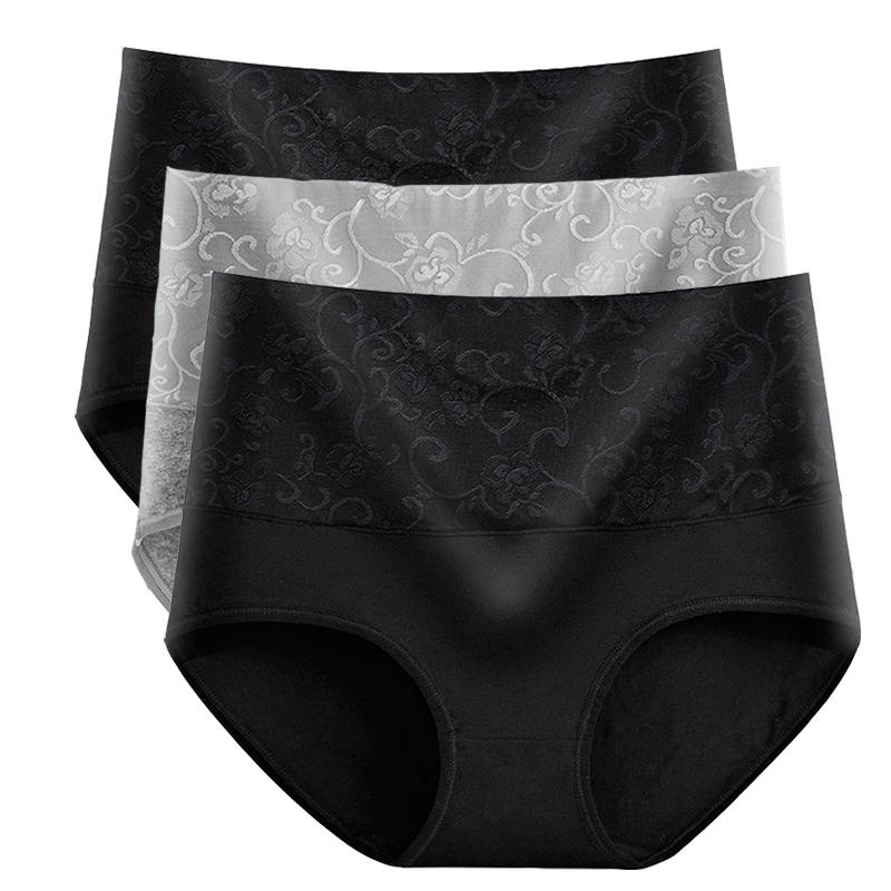 

M-5XL трусики для женщин с высокой талией нижнее белье для живота хлопковые бесшовные трусы для девочек больших размеров нижнее белье для женщин 3 шт./лот 4XL