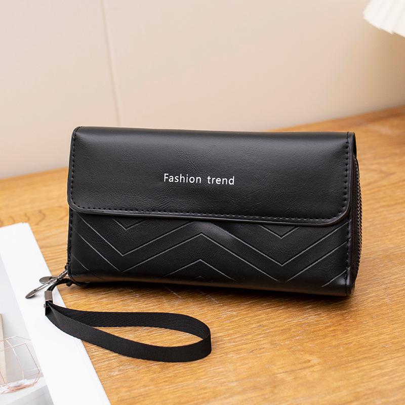Stylish and simple women's wallet new versatile multi-card clutch bag zipper bag