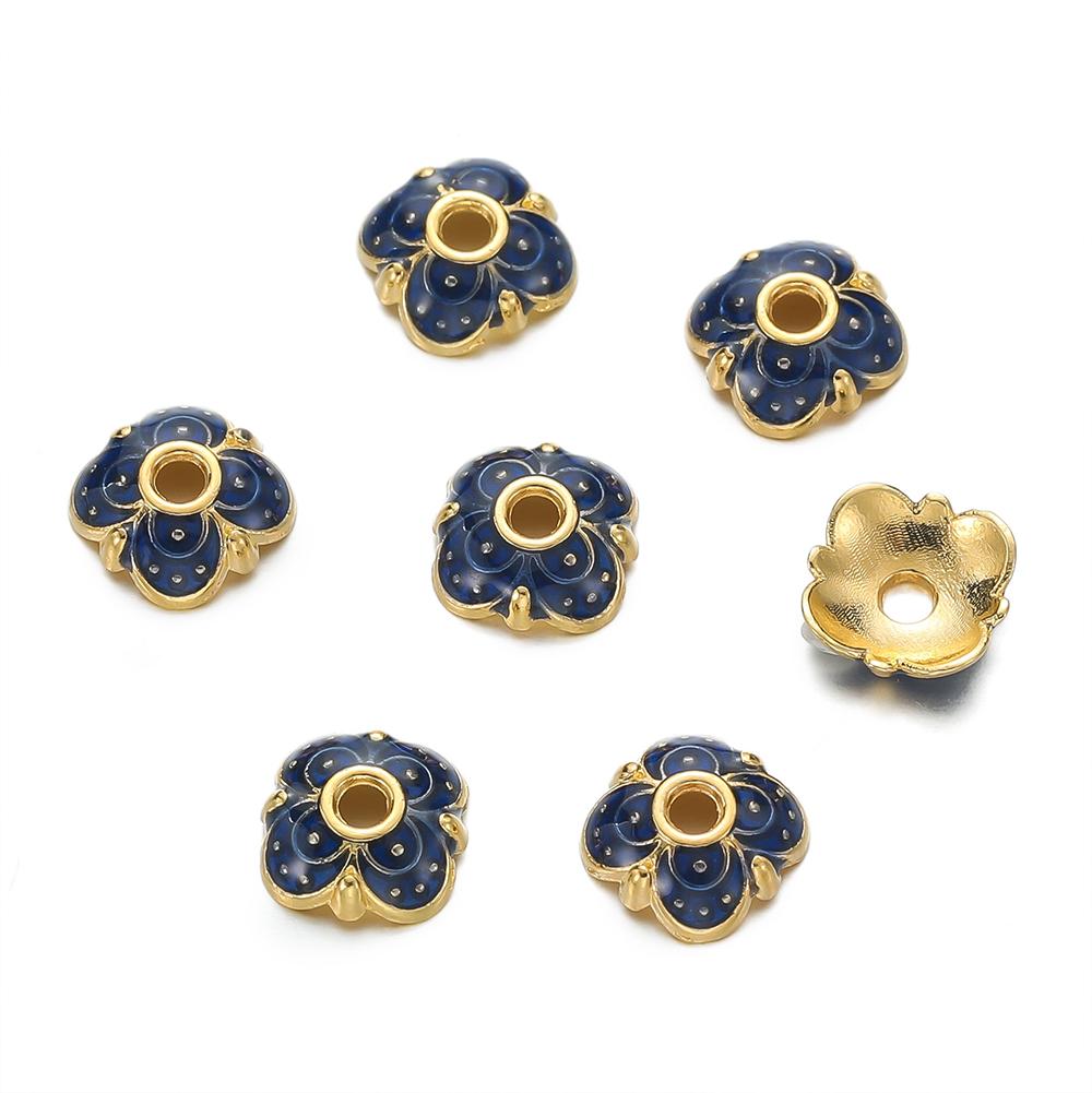 10pcs/lot Metal Loose Spacer Beads Flowers Caps For DIY End Spacer Charms Necklace Bracelets Earring Jewelry Making Craft