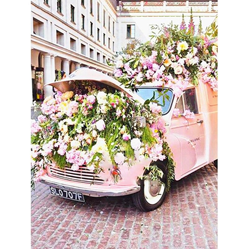 

5D DIY Алмазная картина Розовая роза Алмазная вышивка Крестиком Ремесла Полный круглый дрель Домашний декор Ручной подарок Full Round 20x25CM