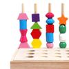 Wooden Beads Sequencing Toy Set Lacing for 2 3 4 5 Year Old Boys Girls fishing and carrots