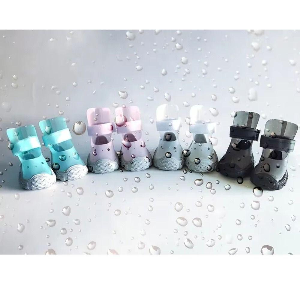 Breathable Waterproof Pet Shoes Non-slip Dog Foot Covers Casual Pet Rain Shoes  Rainy Day