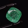13.55 Ct Colombian Green Emerald Natural Square Cushion Cut Certified Gemstone