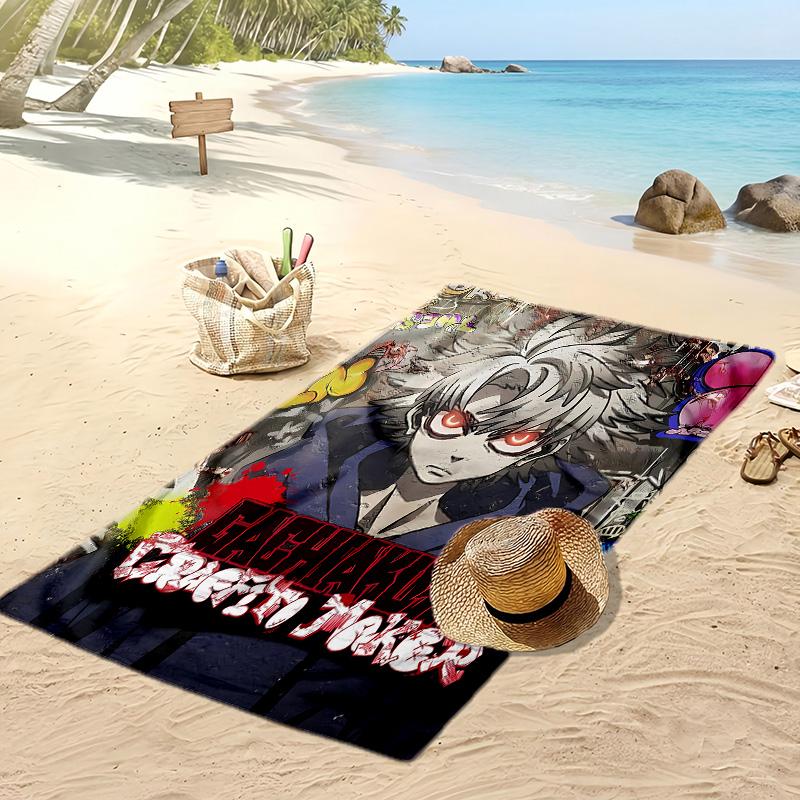 Gachiakuta Printed Quick Dry Beach Towel Super Absorbent Soft Lightweight Bath Towel for Pool Summer Travel