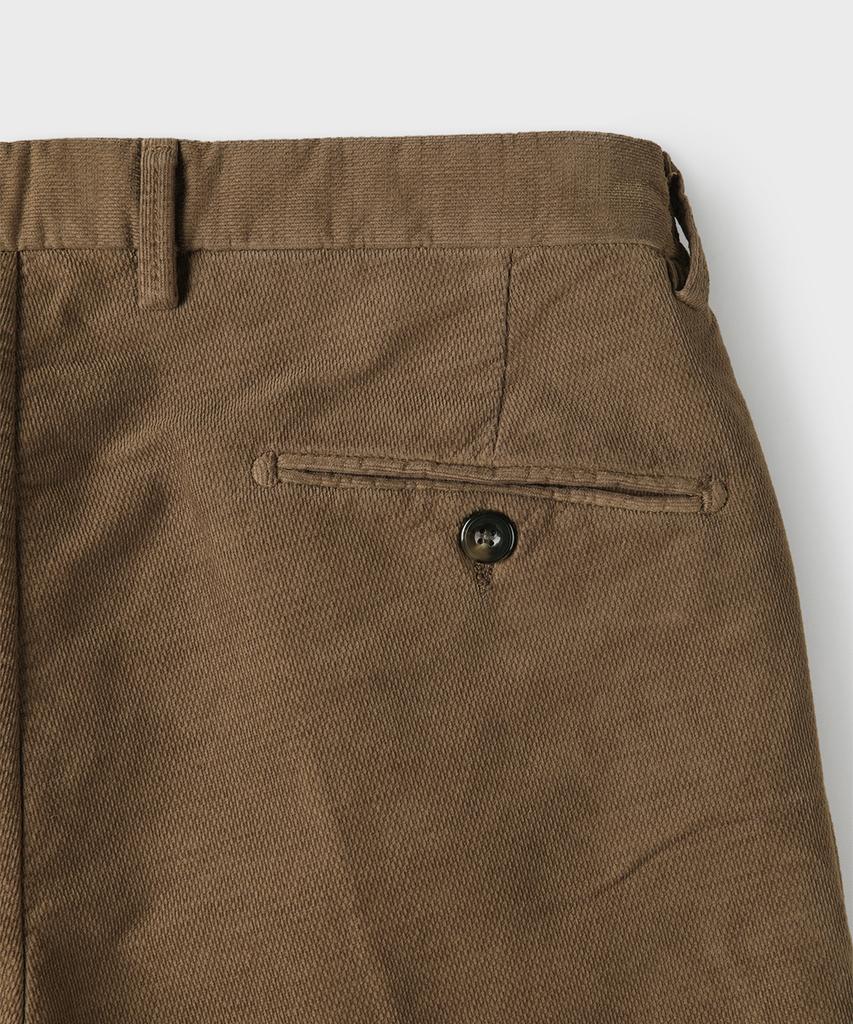 PANICALE Brown Drawstring Cotton Regular Fit Pants