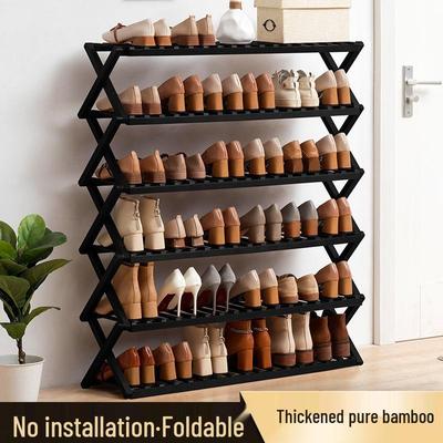 Compact Wooden Shoe Storage Rack: Multi-Layer, Dustproof Shoe Cabinet for Dorm or Entryway