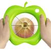 Apple Slicer 6 Slices Green Fruit Cutter for Apple, Pear etc Kitchen Tool Quick Even Cuts Core Remover Easy Clean Household Fruit Slicer