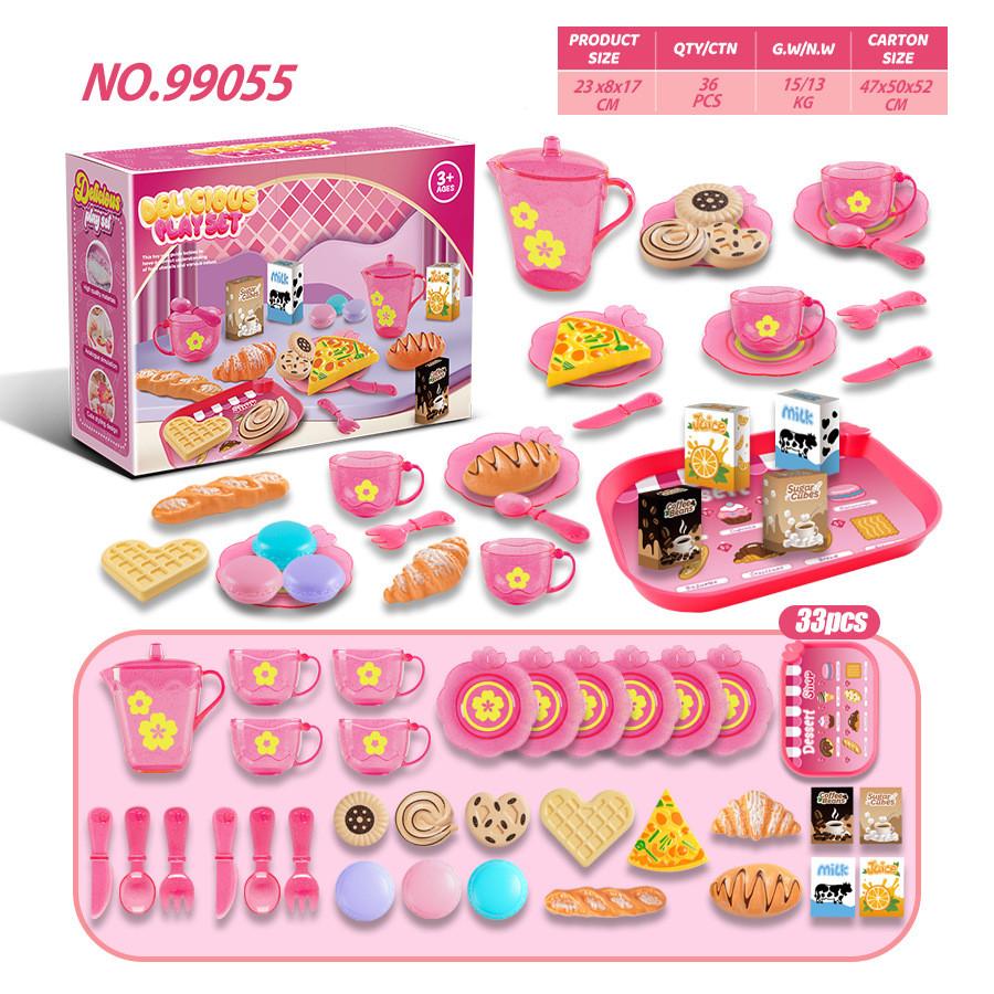 Colorful Eating Utensils Playset With Realistic Kitchen Accessories Storage Box For Children