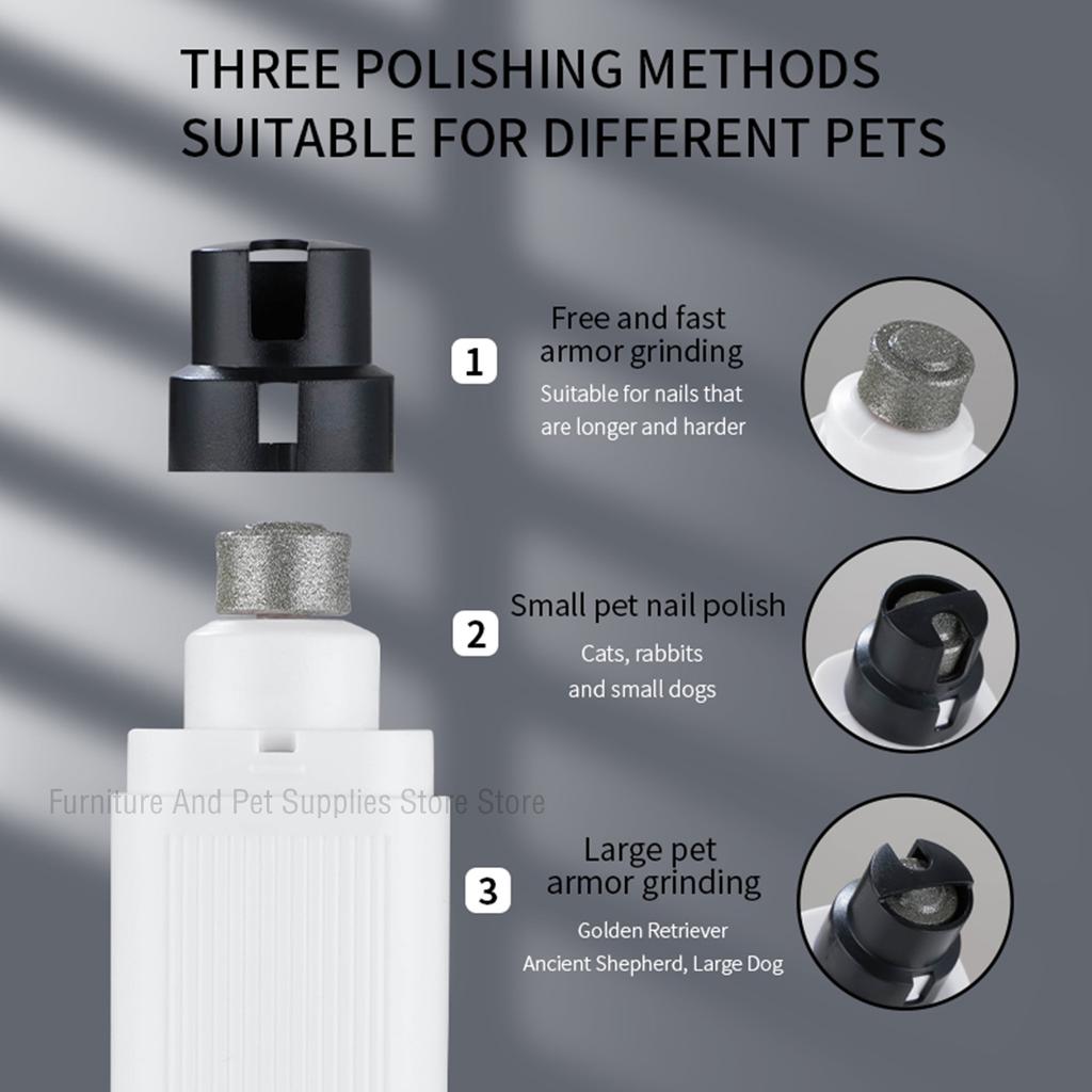 Electric Dog Nail Clippers for Dog Nail Grinders Rechargeable USB Charging LED Light Pet Quiet Cat Paws Nail Grooming Supplies