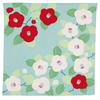 Adeline Klam Musumi Furoshiki 70 Hime Musubi Tsubaki Turquoise 70cm Organic Cotton 1 Pcs