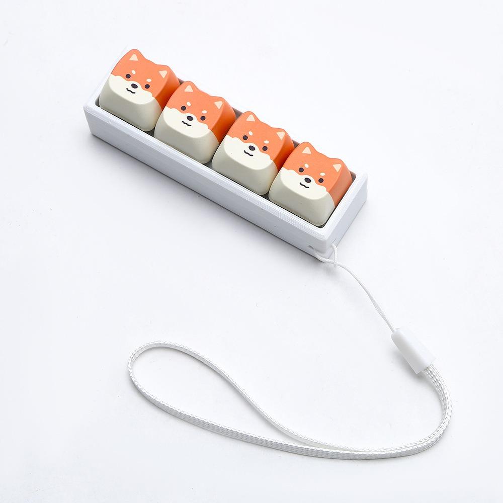 Cat Shape Keycap Fidget Keychain Lightweight Finger Press Toy Keyring Sensory Toy
