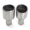 1 Piece 114mm Outlet Universal Modification Car Accessories Silver Curly Flange Muffler Exhaust  Stainless Steel Tip End Pipe