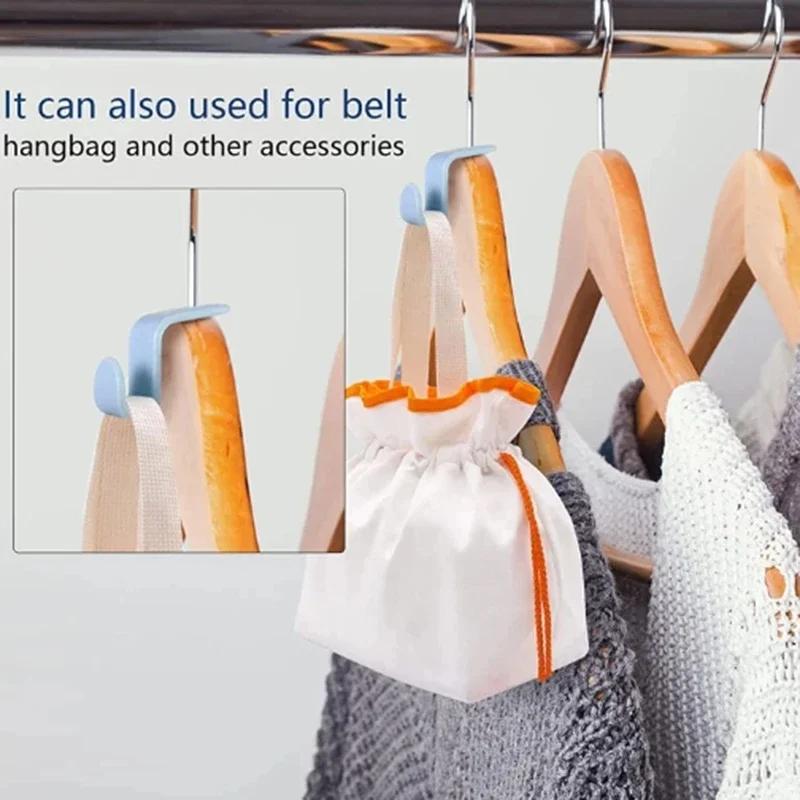 10-100pcs- Wardrobe Hanger Hooks Multifunction Cascading Plastic Bedroom Wardrobe Storage Space Saving Coat Hook