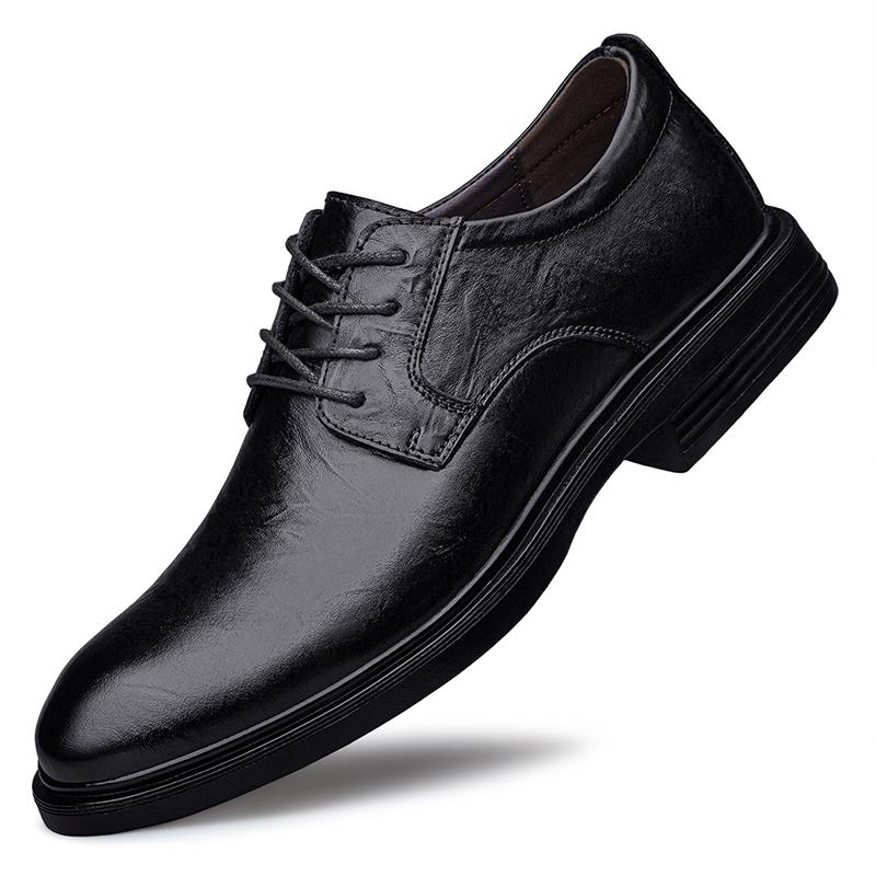 Genuine Leather Man Derby Shoes Luxury Brand Men Oxford Shoes New Men's Business Casual Shoes Soft Sole Formal Dress Footwear