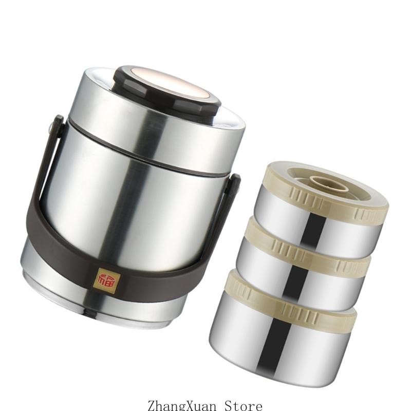 3XUF Stackable Nonrust Steel Heat Capacity Leak Proof Insulated Lunch Container For Hot Soup Meals Travel Hiking