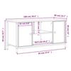 VidaXL Meuble TV Noir 100x40x50 cm Bois d'ingénierie 832763