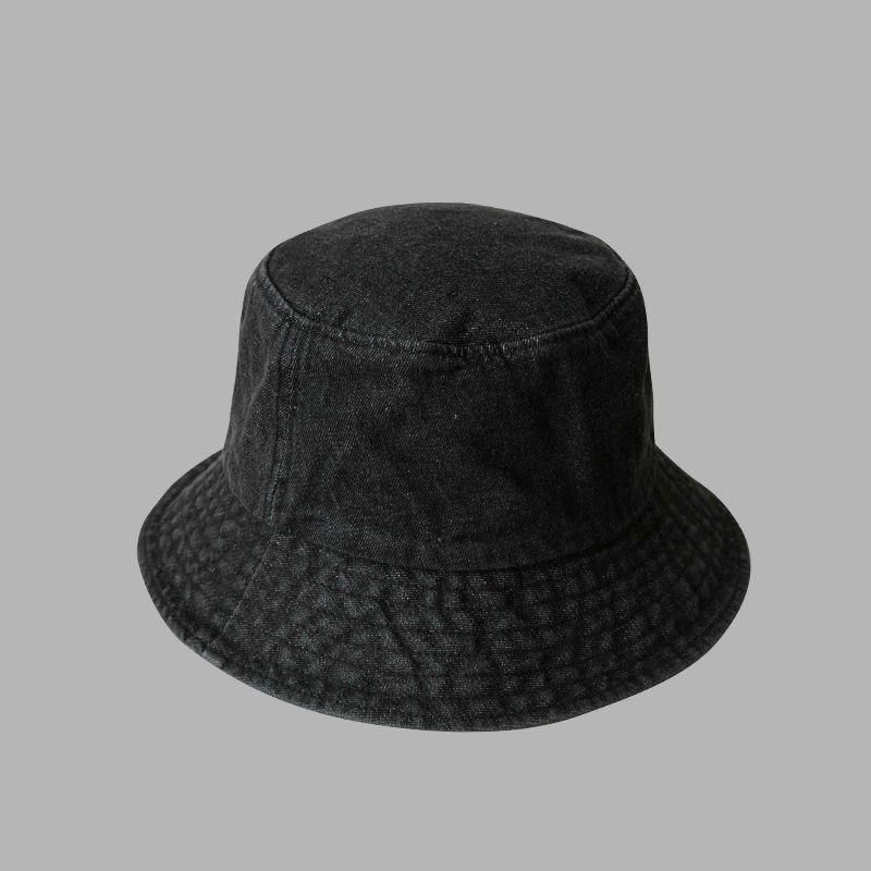 Fashion Washed Denim Bucket Hat For Women Retro Wide Brim Fisherman Cap Summer Outdoor Sun Hat