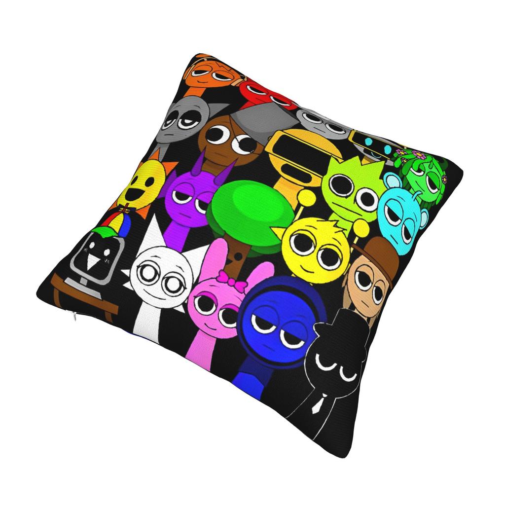 Whole Team Sprunki 20 Toys Square Pillow Cases Cushion Covers Awesome Zippered Decor Throw Pillow Case Cover For Seat 18"
